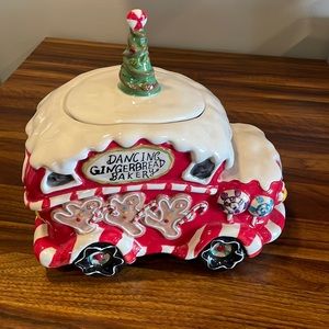 Blue Sky Collectables Dancing Gingerbread Bakery Cookie Jar